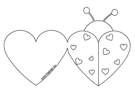 Раскраска мишка с сердечком