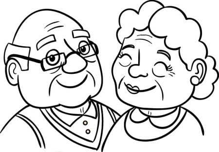 Раскраски ко Дню пожилого человека для детей