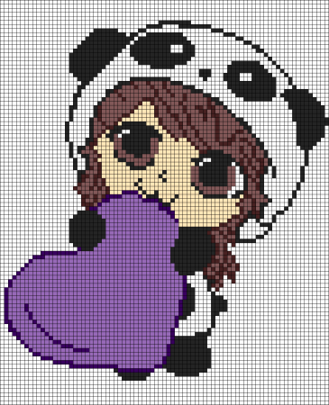 Рисование по клеточкам для девочек