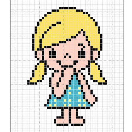 Рисование по клеточкам Единорог