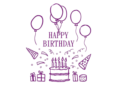 Красивый и простой рисунок на день рождения