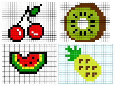 Рисунки по клеточкам маленькие для блокнота