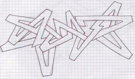 Рисунки на бумаге в клеточку