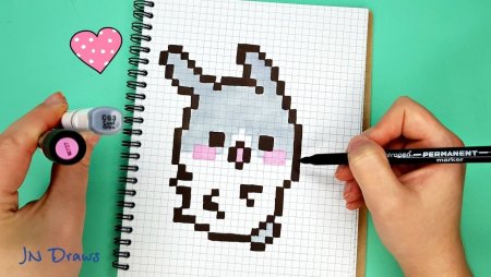 Рисование по клеточкам для девочек