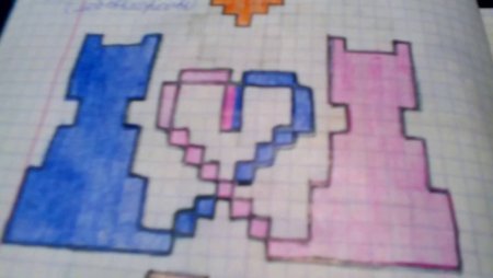 Рисунки по клеточкам для папы