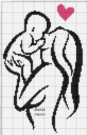 Монохромная вышивка детская