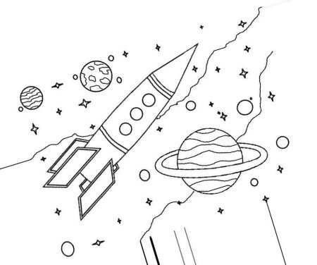 Рисунок на тему космос карандашом