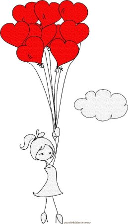 Девочка с шариком сердечком