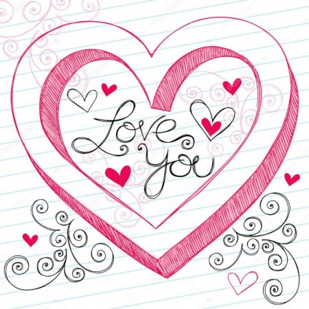 Рисунки фломастерами на день влюбленных