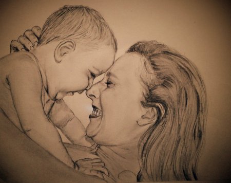 Рисунок на день матери сложный