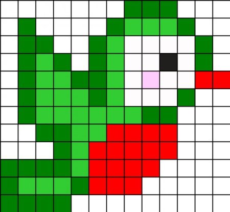 Рисование по клеточкам без черного цвета