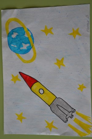 Рисование ко Дню космонавтики