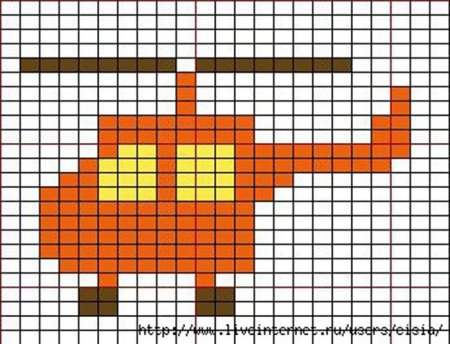 Рисование по клеточкам цветы