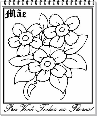 Открытка ко Дню матери раскраска