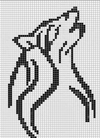 Чёрно белый рисунок по клеточком