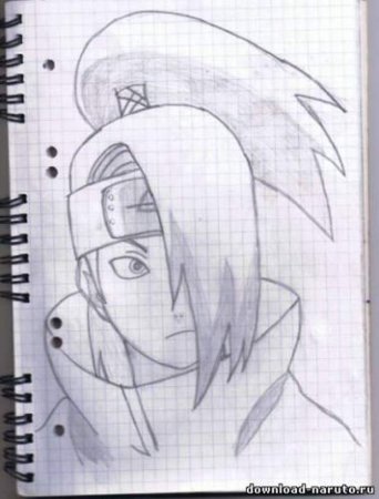 Дейдара рисунок карандашом