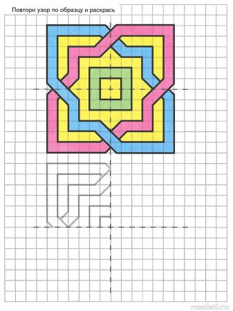 Узоры по клеточкам в тетради