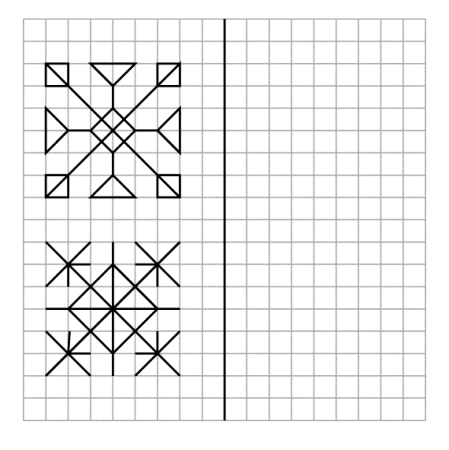 Узоры по клеточкам в тетради