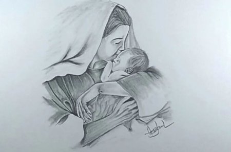 Рисунок на день мамы карандашом