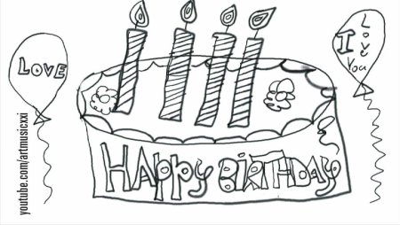 Раскраска "с днем рождения!"