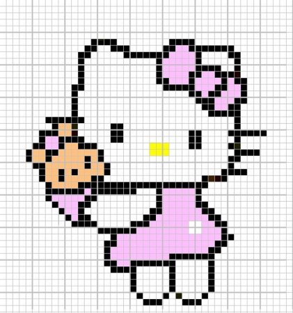 Рисование по клеточкам Единорог