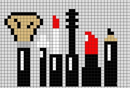 Рисунки по клеточкам косметика