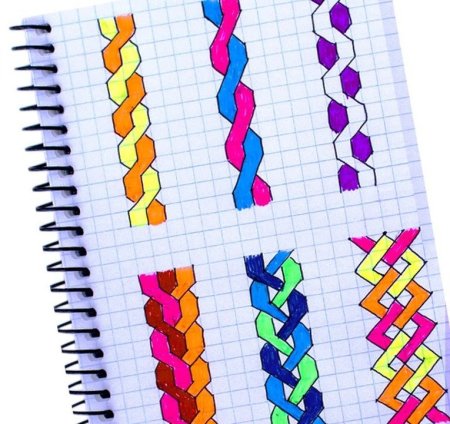 Красивые рисунки в тетради в клеточку