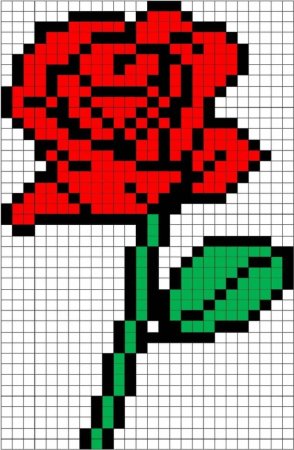 Рисунки по клеточкам летние