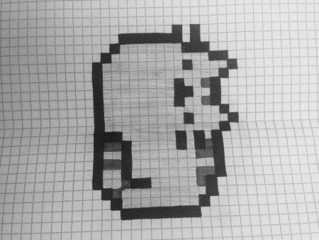 Рисунки в клеточку черно белые маленькие