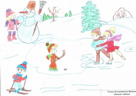 Рисунок на зимнюю тему
