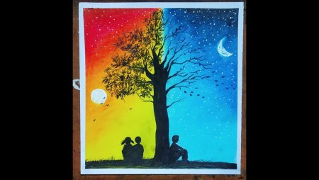 Дерево день и ночь