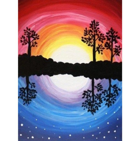 Фантастический пейзаж для детей легко