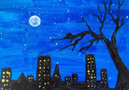 Рисунок день и ночь для детей