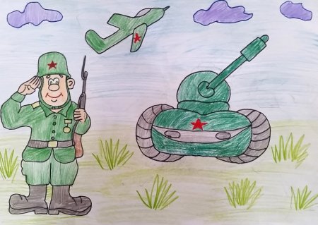 Рисунок на военную тему карандашом