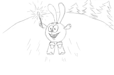 Новогодние рисунки карандашом