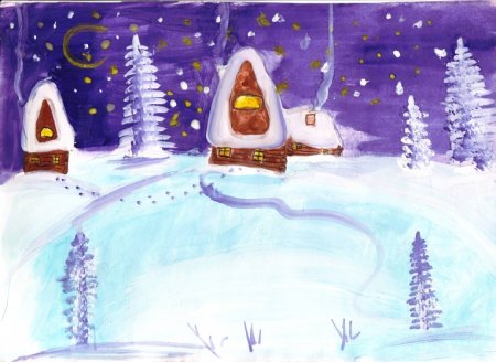 Зимняя сказка рисунок