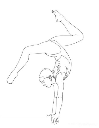Спортивная гимнастика раскраска