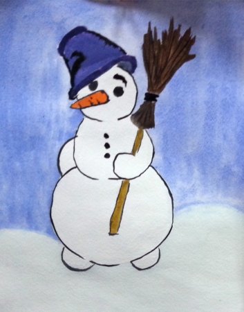 Рисунок на тему зима