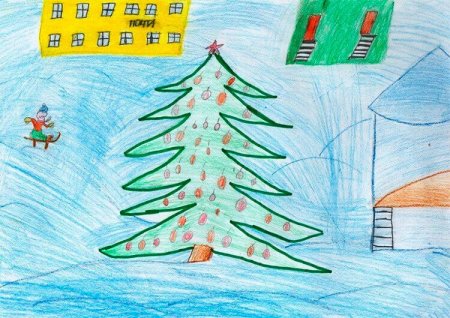 Рисунок на тему зима