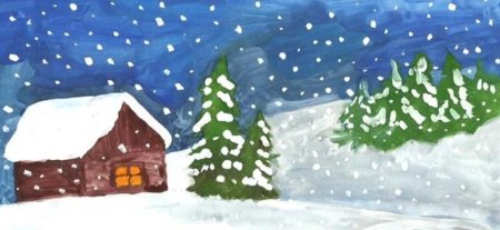 Зимний рисунок легкий