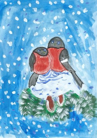 Рисование на тему Зимушка зима