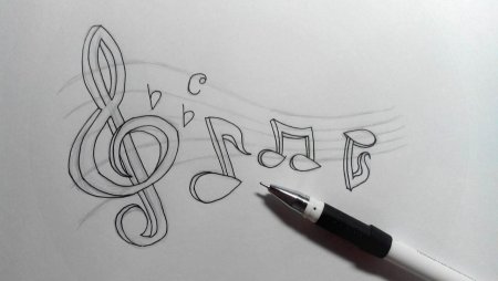 Музыкальный рисунок карандашом