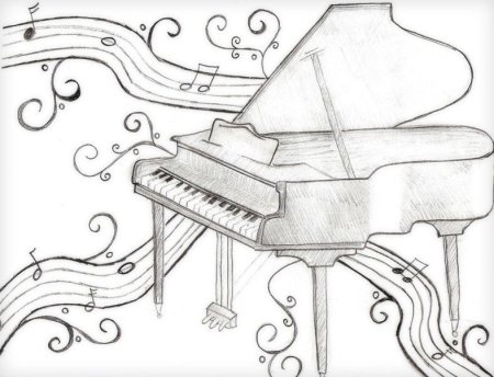 Пианино эскиз