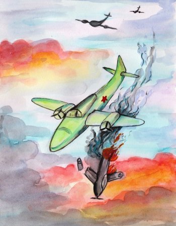 Рисунок на тему война несложный