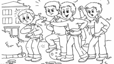 Буллинг картинки черно-белые