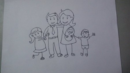 Несложные семейные рисунки