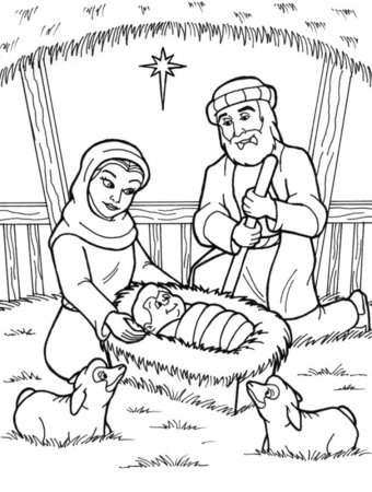 Раскраска Рождество Христово