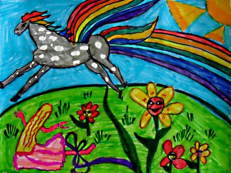 Фантастический пейзаж для детей