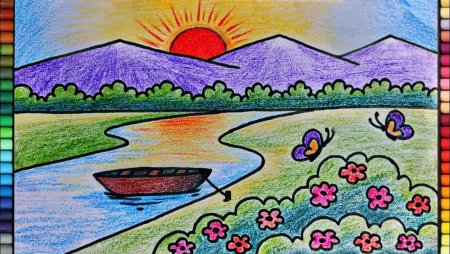 Рисование пейзажа карандашом для детей