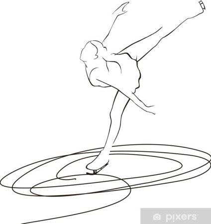 Раскраска фигуристка